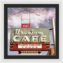 Load image into Gallery viewer, Photo Of A Roadside Cafe Sign - Framed Print