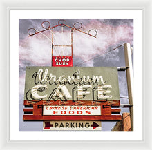 Load image into Gallery viewer, Photo Of A Roadside Cafe Sign - Framed Print