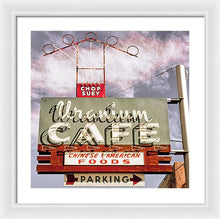 Load image into Gallery viewer, Photo Of A Roadside Cafe Sign - Framed Print