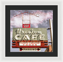 Load image into Gallery viewer, Photo Of A Roadside Cafe Sign - Framed Print