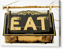 Load image into Gallery viewer, Photo Of A Vintage Diner Sign - Canvas Print