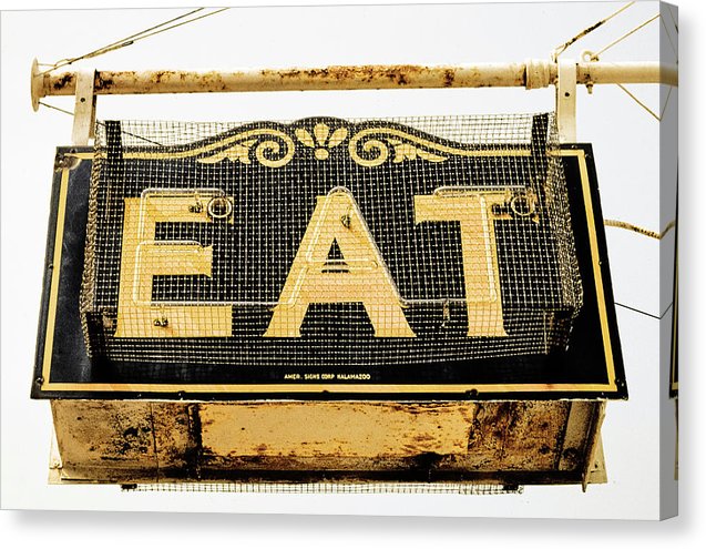 Photo Of A Vintage Diner Sign - Canvas Print