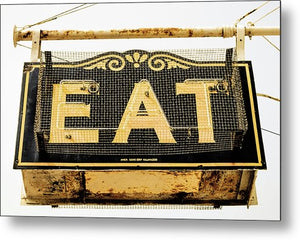 Photo Of A Vintage Diner Sign - Metal Print