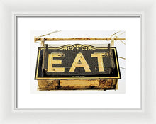 Load image into Gallery viewer, Photo Of A Vintage Diner Sign - Framed Print