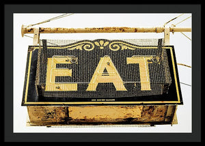 Photo Of A Vintage Diner Sign - Framed Print