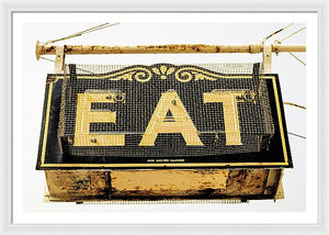 Photo Of A Vintage Diner Sign - Framed Print