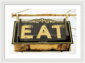 Photo Of A Vintage Diner Sign - Framed Print