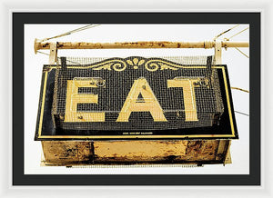 Photo Of A Vintage Diner Sign - Framed Print