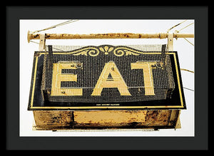 Photo Of A Vintage Diner Sign - Framed Print