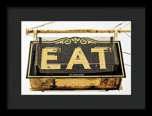 Photo Of A Vintage Diner Sign - Framed Print