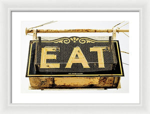 Photo Of A Vintage Diner Sign - Framed Print