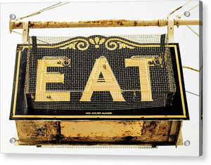 Photo Of A Vintage Diner Sign - Acrylic Print