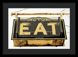 Photo Of A Vintage Diner Sign - Framed Print