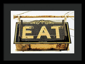 Photo Of A Vintage Diner Sign - Framed Print