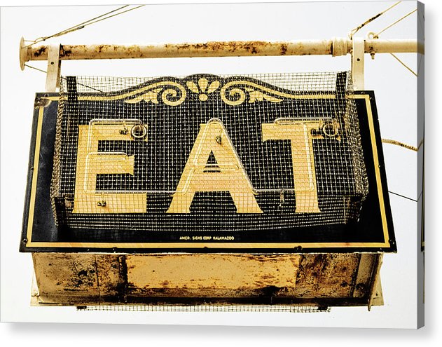 Photo Of A Vintage Diner Sign - Acrylic Print