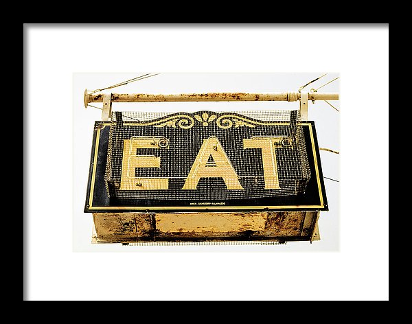 Photo Of A Vintage Diner Sign - Framed Print