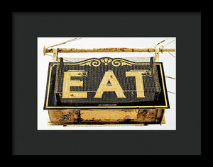 Photo Of A Vintage Diner Sign - Framed Print