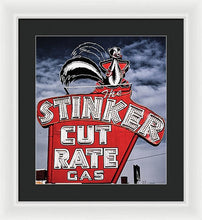 Load image into Gallery viewer, Photo Of A Vintage Gas Station Sign - Framed Print