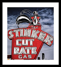 Load image into Gallery viewer, Photo Of A Vintage Gas Station Sign - Framed Print