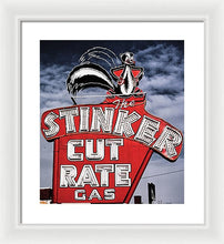 Load image into Gallery viewer, Photo Of A Vintage Gas Station Sign - Framed Print