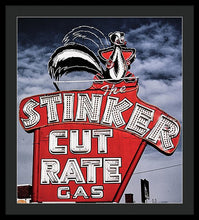 Load image into Gallery viewer, Photo Of A Vintage Gas Station Sign - Framed Print