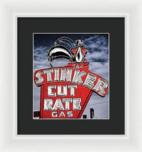 Load image into Gallery viewer, Photo Of A Vintage Gas Station Sign - Framed Print