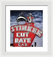 Load image into Gallery viewer, Photo Of A Vintage Gas Station Sign - Framed Print