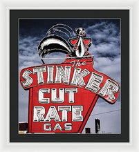 Load image into Gallery viewer, Photo Of A Vintage Gas Station Sign - Framed Print