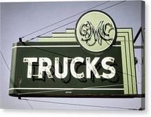 Load image into Gallery viewer, Photo Of A Vintage Gmc Trucks Sign - Canvas Print