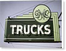 Load image into Gallery viewer, Photo Of A Vintage Gmc Trucks Sign - Canvas Print