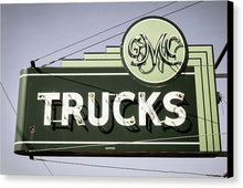 Load image into Gallery viewer, Photo Of A Vintage Gmc Trucks Sign - Canvas Print