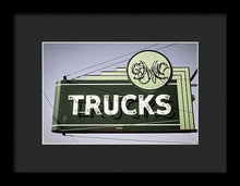 Load image into Gallery viewer, Photo Of A Vintage Gmc Trucks Sign - Framed Print