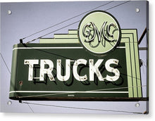 Load image into Gallery viewer, Photo Of A Vintage Gmc Trucks Sign - Acrylic Print