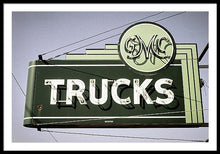 Load image into Gallery viewer, Photo Of A Vintage Gmc Trucks Sign - Framed Print