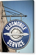 Load image into Gallery viewer, Photo Of A Vintage Oldsmobile Sign - Canvas Print