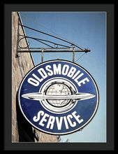 Load image into Gallery viewer, Photo Of A Vintage Oldsmobile Sign - Framed Print