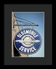 Load image into Gallery viewer, Photo Of A Vintage Oldsmobile Sign - Framed Print