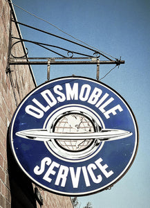 Photo Of A Vintage Oldsmobile Sign - Art Print