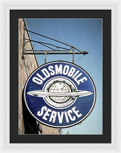 Load image into Gallery viewer, Photo Of A Vintage Oldsmobile Sign - Framed Print