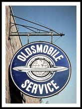 Load image into Gallery viewer, Photo Of A Vintage Oldsmobile Sign - Framed Print