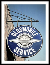 Load image into Gallery viewer, Photo Of A Vintage Oldsmobile Sign - Framed Print