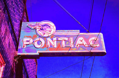 Photo Of A Vintage Pontiac Sign - Art Print