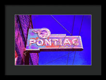 Load image into Gallery viewer, Photo Of A Vintage Pontiac Sign - Framed Print