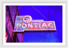 Load image into Gallery viewer, Photo Of A Vintage Pontiac Sign - Framed Print