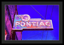 Load image into Gallery viewer, Photo Of A Vintage Pontiac Sign - Framed Print