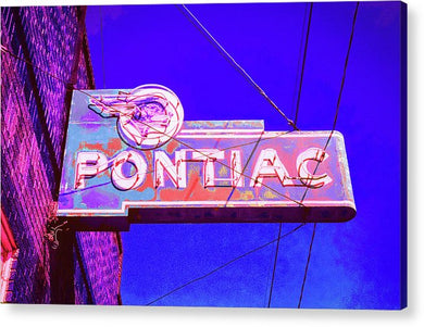 Photo Of A Vintage Pontiac Sign - Acrylic Print