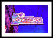 Load image into Gallery viewer, Photo Of A Vintage Pontiac Sign - Framed Print