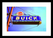 Load image into Gallery viewer, Photo Of An Old Buick Sign - Framed Print