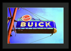 Photo Of An Old Buick Sign - Framed Print