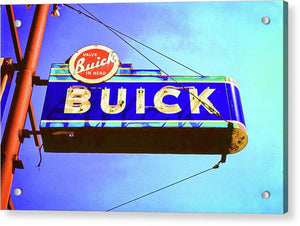 Photo Of An Old Buick Sign - Acrylic Print